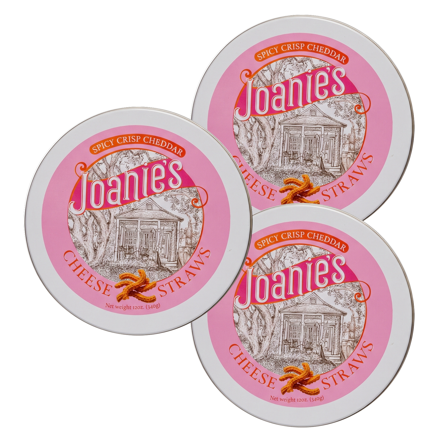 Spicy Cheddar Cheese Straws Gift Tin — Sharp Cheddar & Cayenne (12 oz)