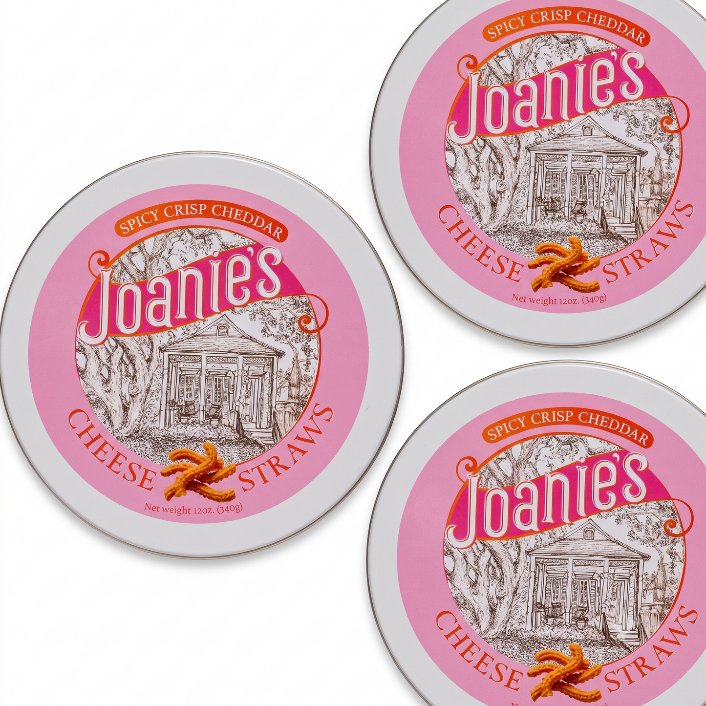 Spicy Cheddar Cheese Straws Gift Tin — Sharp Cheddar & Cayenne (12 oz)