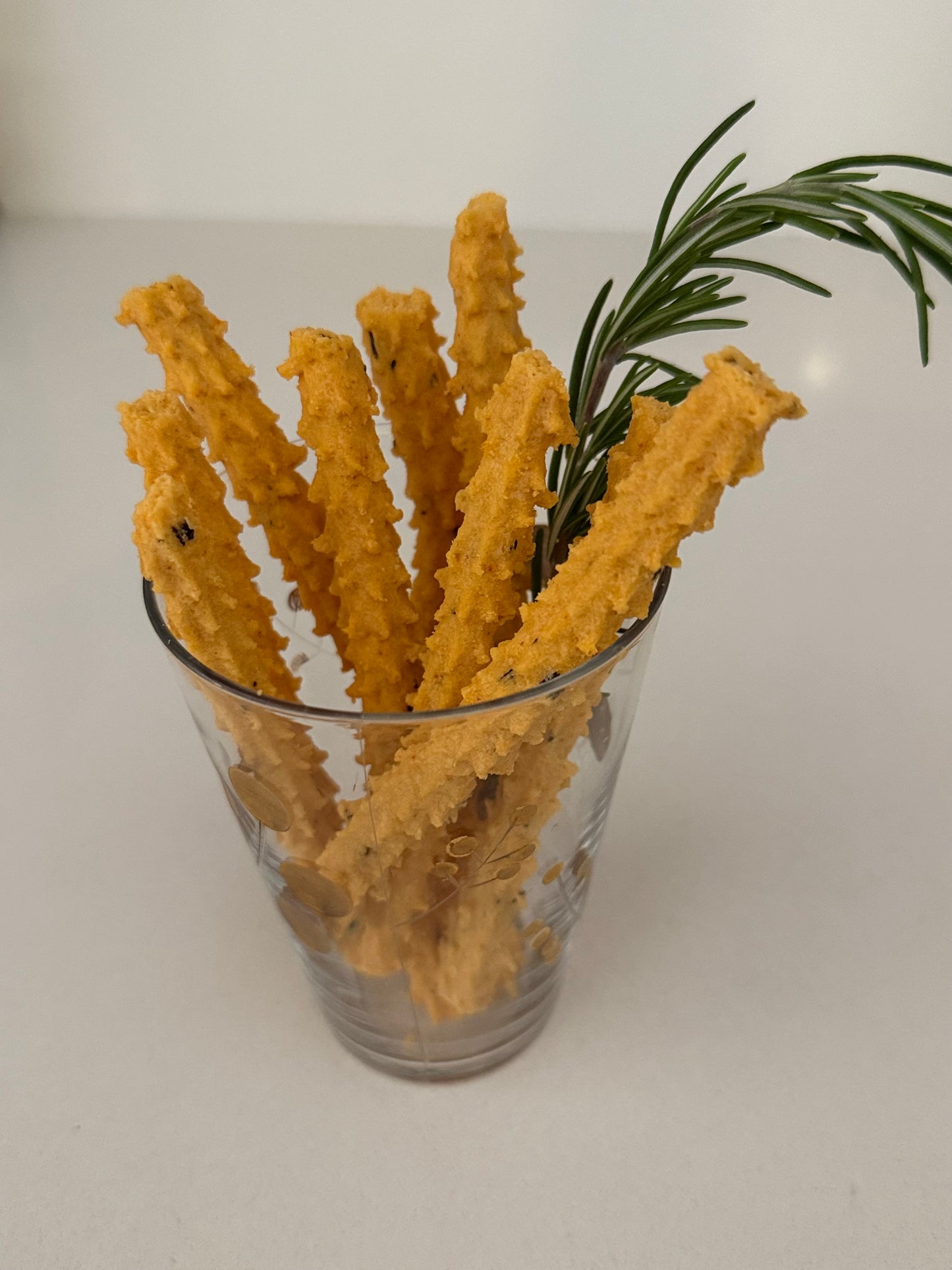 Rosemary Spicy Crisp Cheddar Cheese Straws