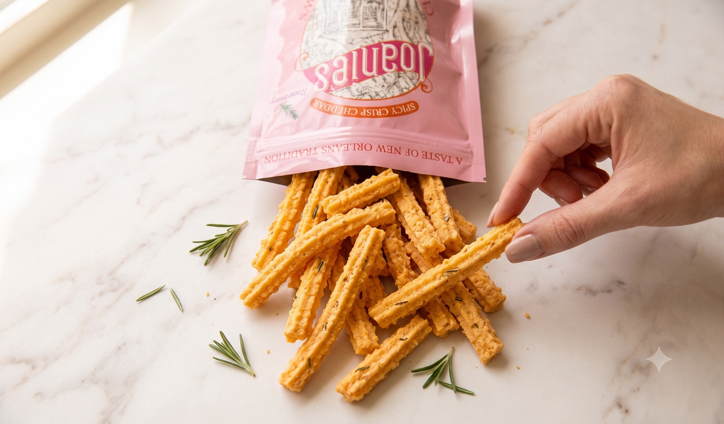 Rosemary Cheese Straws — Cheddar & Rosemary (4 oz Bag)